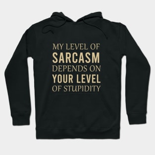 My level of sarcasm depends on your level of stupidity Hoodie